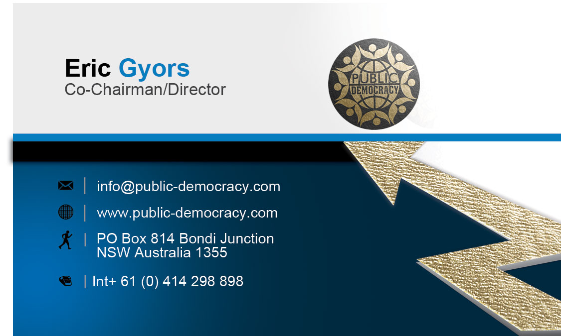 Eric Gyors Co-founder & Director, Public-Democracy ltd