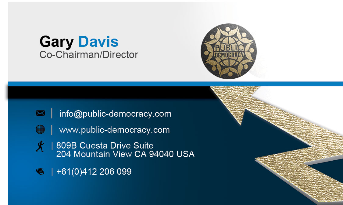 Gary Davis , Co-founder, director Public-Democracy Ltd